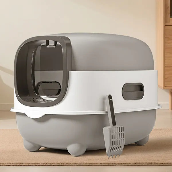 Enclosed Cat Litter Box with Odor Control