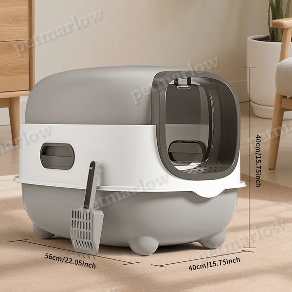 Enclosed Cat Litter Box with Odor Control – view 6
