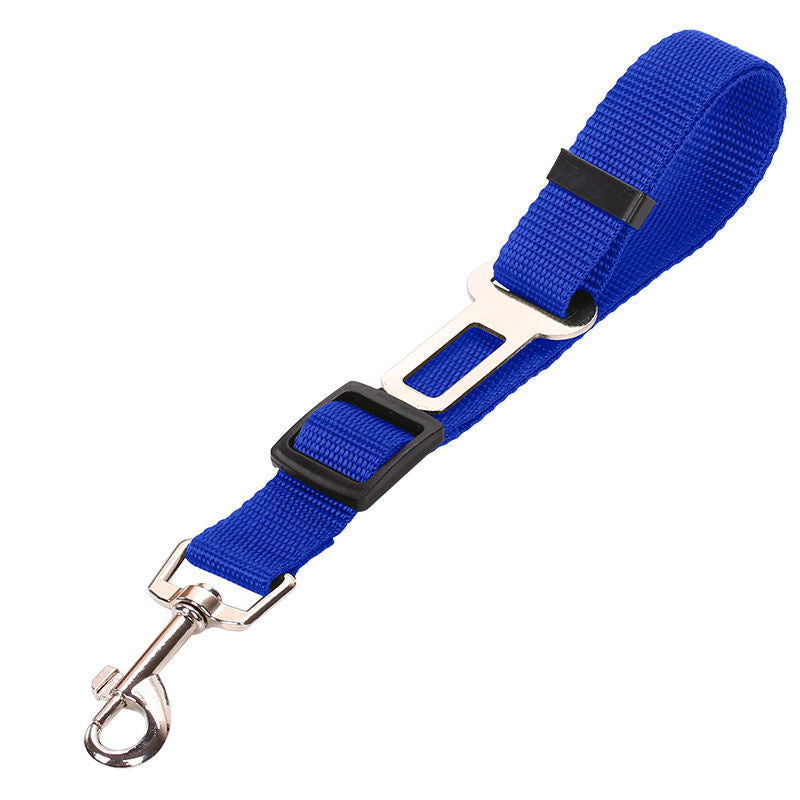 Durable Adjustable Pet Leash for Car Safety – Blue