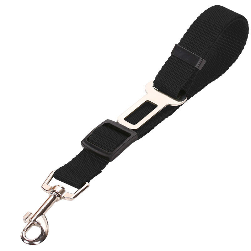 Durable Adjustable Pet Leash for Car Safety – Black