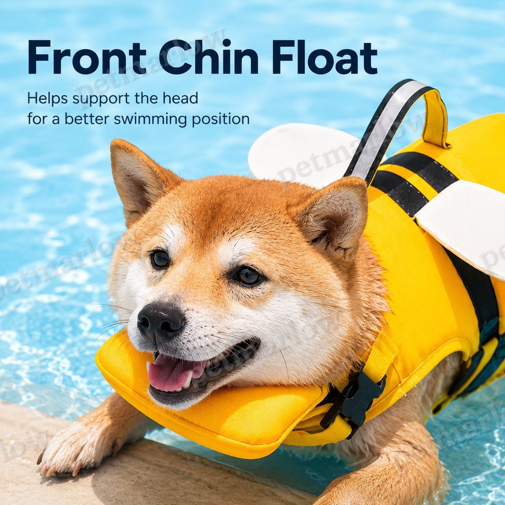 High-Visibility Chin Float & Rescue Handle Dog Life Jacket – view 4