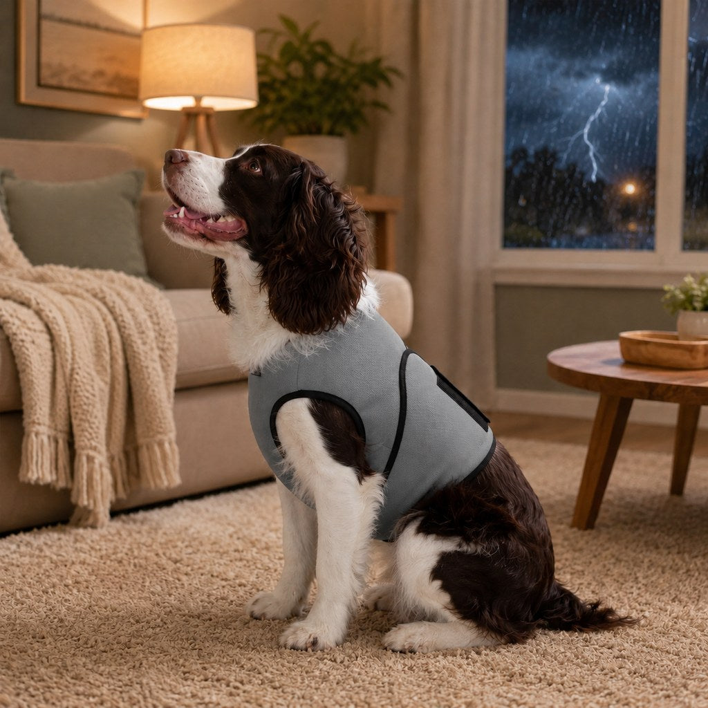 Hug-Like Adjustable Breathable Dog Comfort Wrap Vest – Gray / 2XL