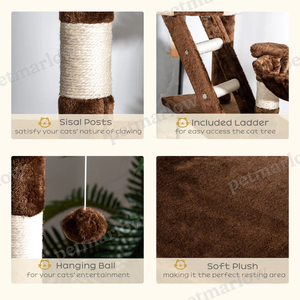 Huge Cat Tree with Adjustable Height and Multi-Level Platforms – view 4