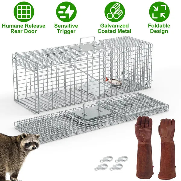 Humane Cat Trap Cage for Safe Animal Capture
