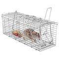 Humane Foldable Rat Trap Cage for Rodent Control – Silver