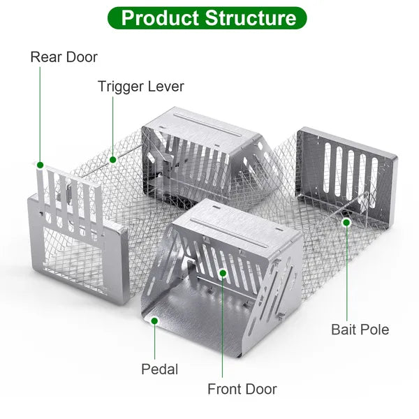 Humane Live Animal Trap for Small Rodents and Mice