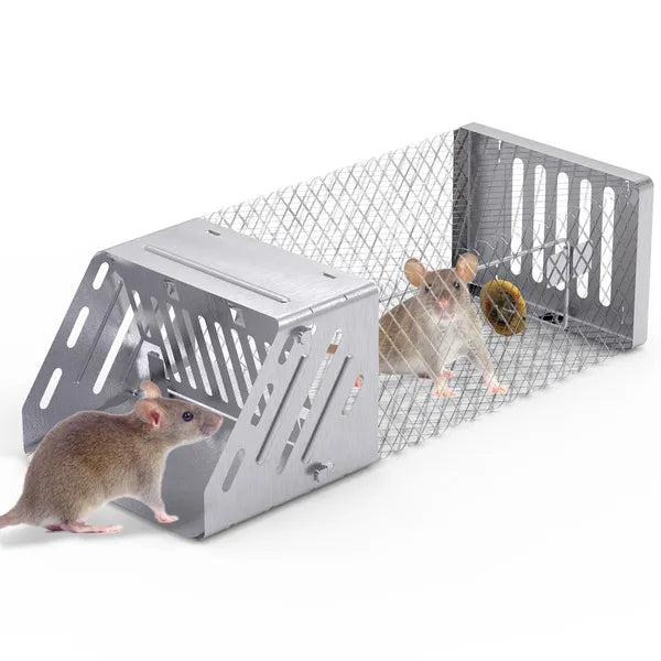 Humane Live Animal Trap for Small Rodents and Mice – Silver