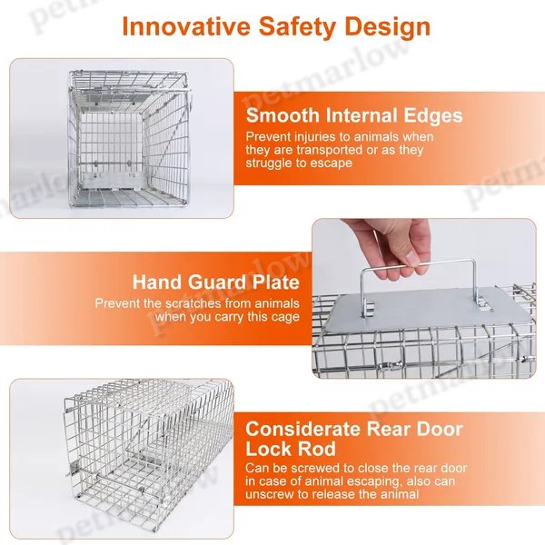 Humane Live Cat Trap Cage for Small Animals – view 5