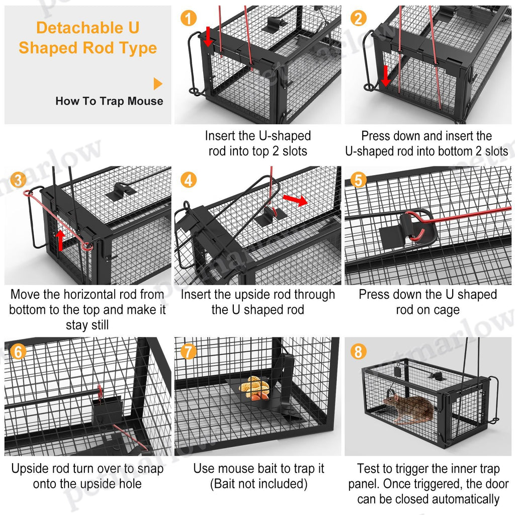 Humane Live Rodent Trap Cage for Mice Control – view 6