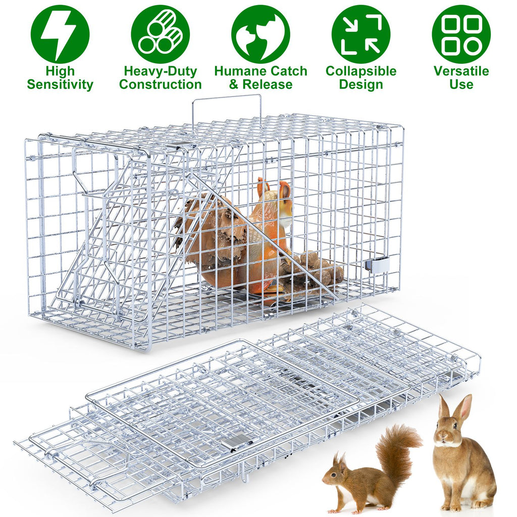 Humane Single Door Live Animal Trap for Small Pets