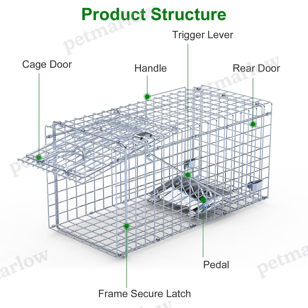 Humane Single Door Live Animal Trap for Small Pets – view 3
