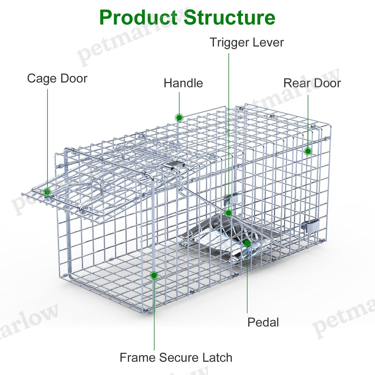 Humane Single Door Live Animal Trap for Small Pets – view 3