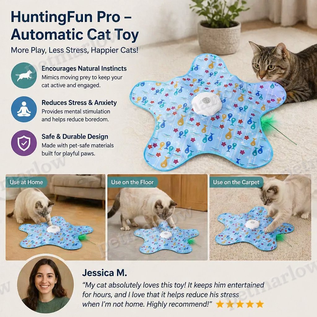 HuntingFun Pro – Automatic cat toy for stress relief and playtime fun – view 3