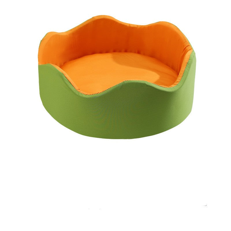 Ice Silk Nest Pet Dog Bed Breathable – GreenOrange / S