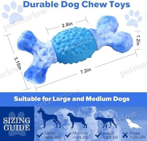 Indestructible Bones Toy for Super Chewers Long Lasting Teeth Cleaning & Milk Flavored – view 2