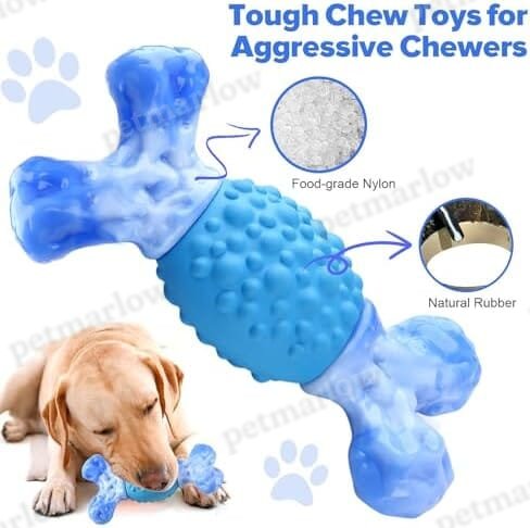 Indestructible Bones Toy for Super Chewers Long Lasting Teeth Cleaning & Milk Flavored – view 3