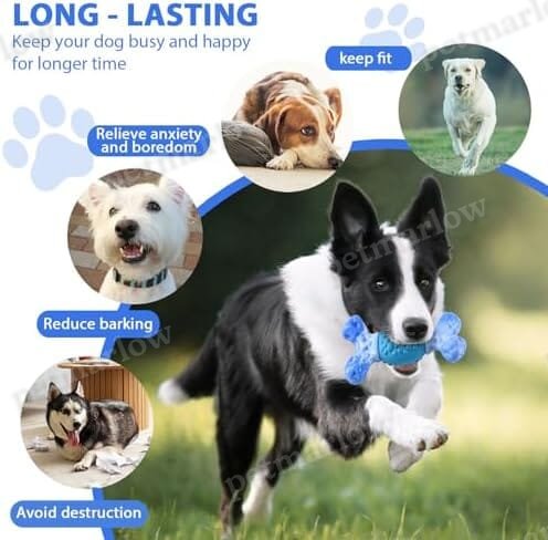 Indestructible Bones Toy for Super Chewers Long Lasting Teeth Cleaning & Milk Flavored – view 4