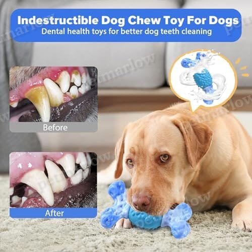 Indestructible Bones Toy for Super Chewers Long Lasting Teeth Cleaning & Milk Flavored – view 5