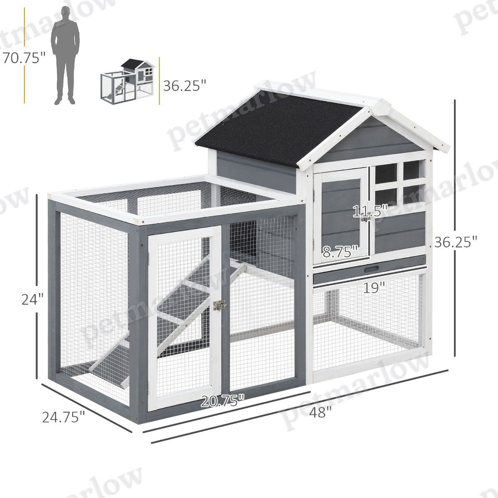 Indoor Rabbit Enclosure with Outdoor Run for Small Animals – view 4