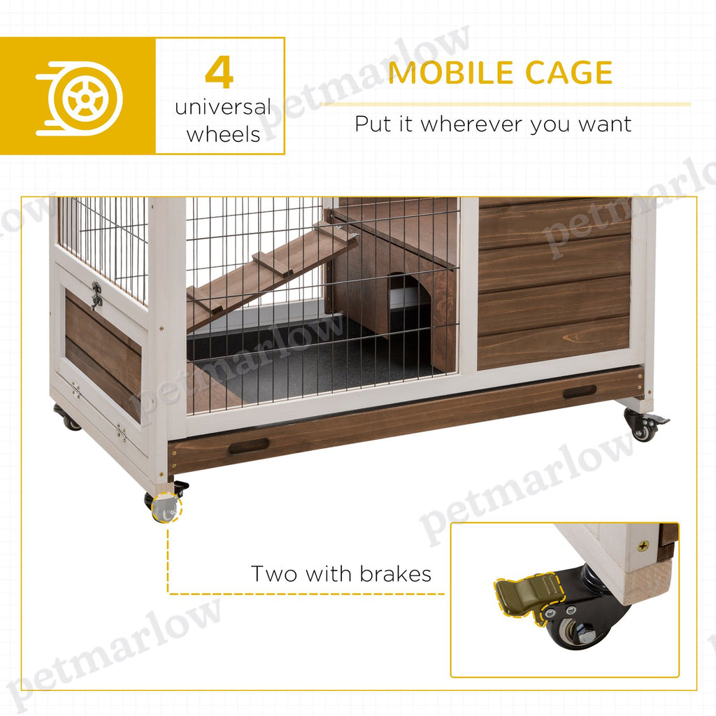 Indoor Rabbit Enclosure with Wheels and Pull-Out Tray – view 5