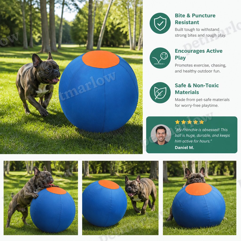 Inflatable Bite Resistant Herding Ball for Dogs – Durable Interactive Push & Chase Toy – view 4