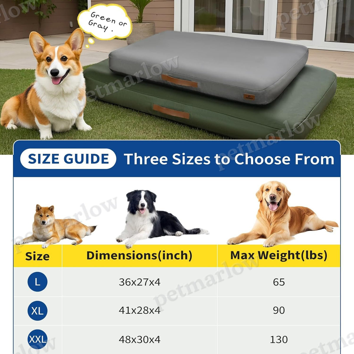 Inflatable Waterproof Dog Bed for Indoor and Outdoor Use