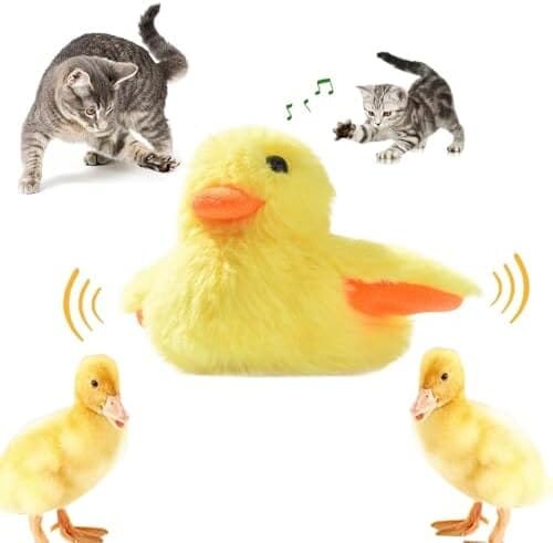 Interactive Cat Exercise Toys with Lifelike Quacking Sound