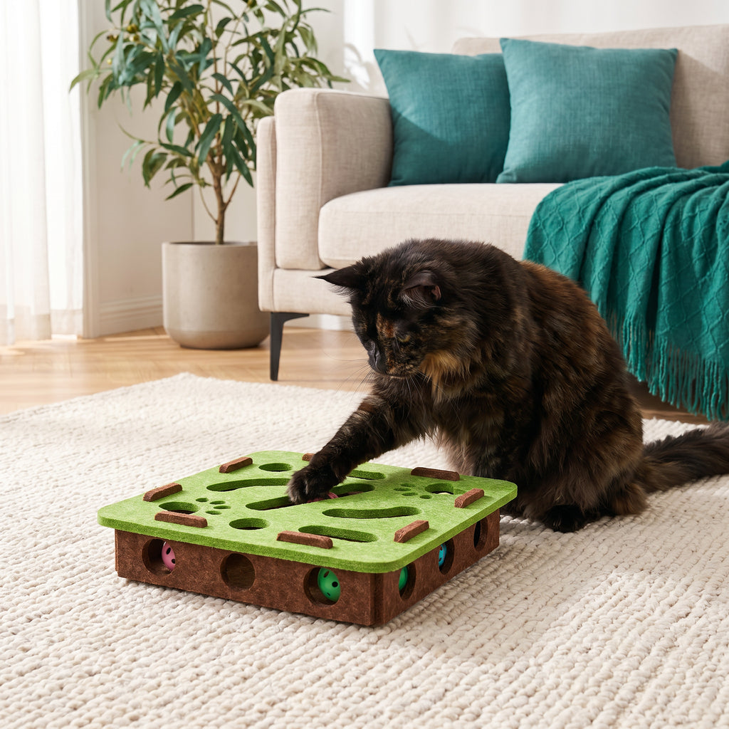 Interactive Cat Puzzle Felt Box Toy – view 2