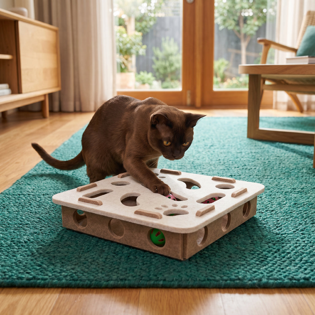 Interactive Cat Puzzle Felt Box Toy – view 3