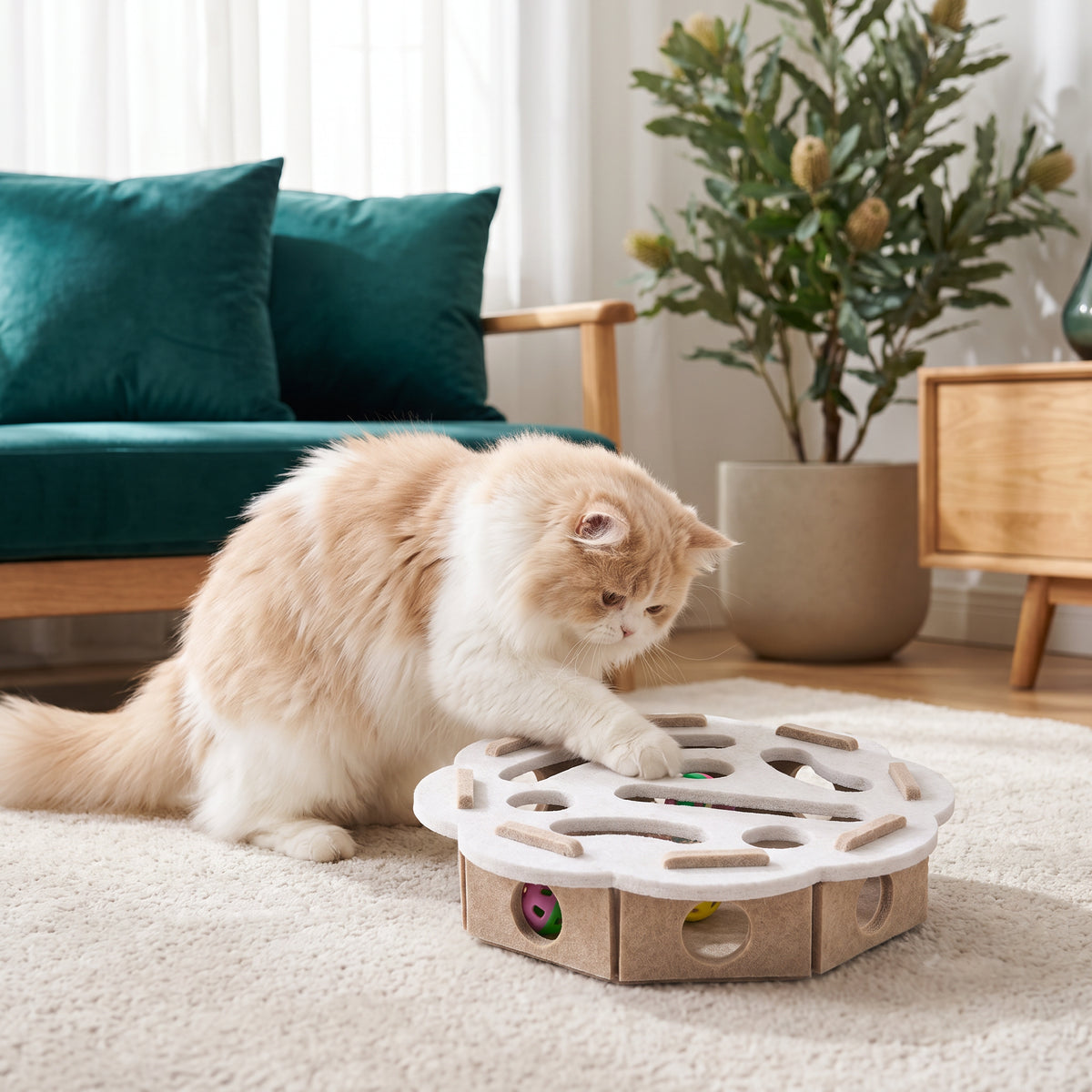 Interactive Cat Puzzle Felt Box Toy – view 4
