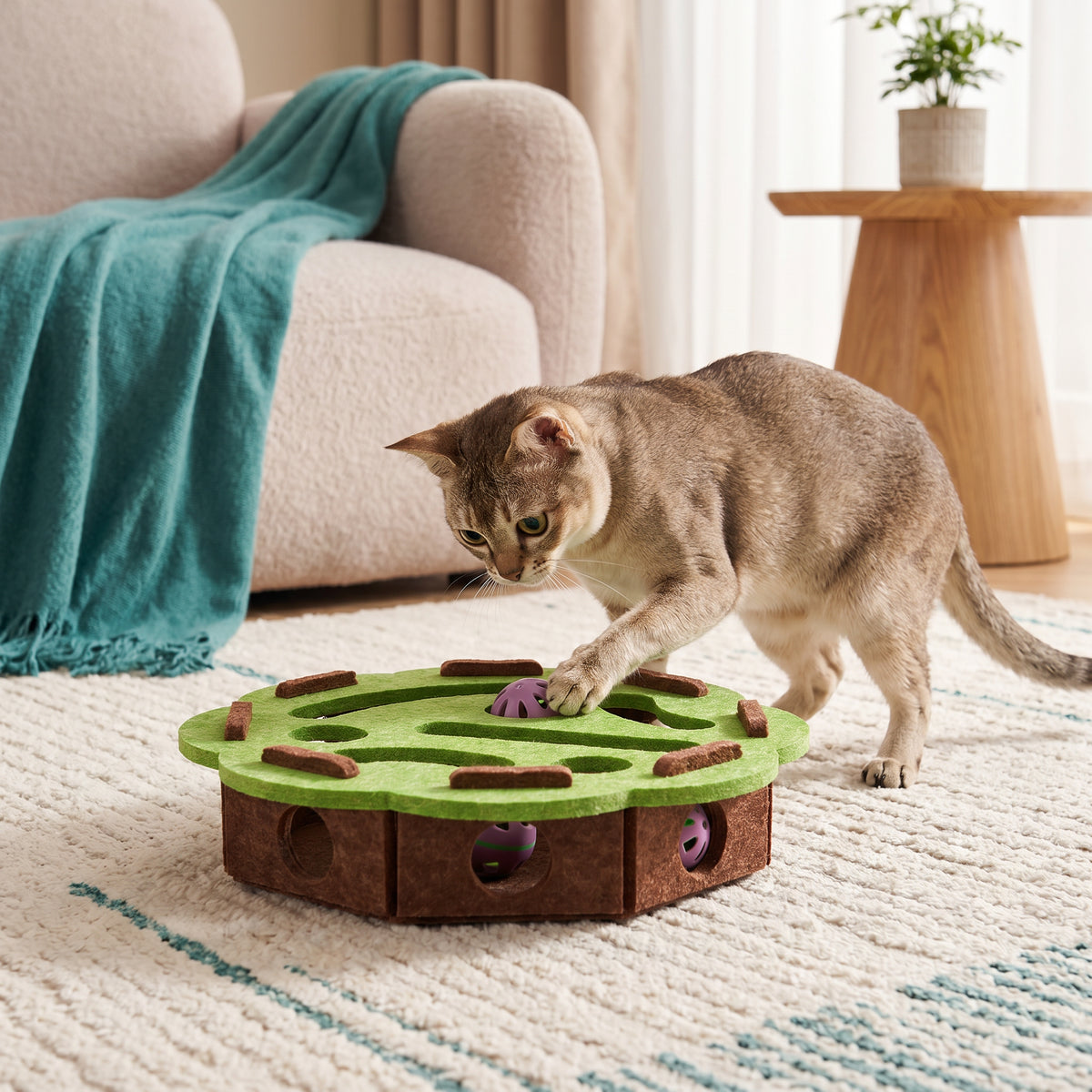 Interactive Cat Puzzle Felt Box Toy – view 6