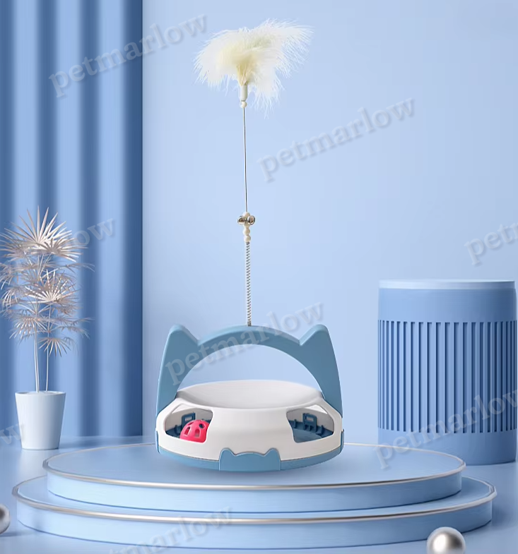 Interactive Cat Toy with Feathers and Rolling Ball for Active Indoor Cats – view 4