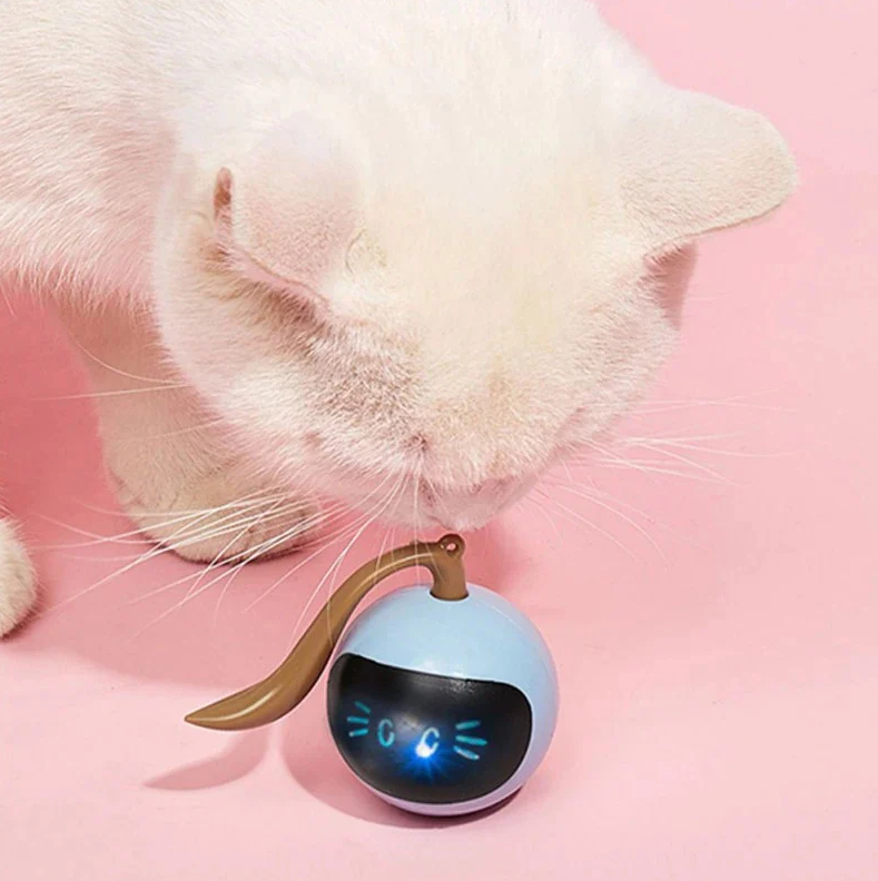 Interactive Cat Toy with LED Lights - Ball-Shaped Toy for Cats