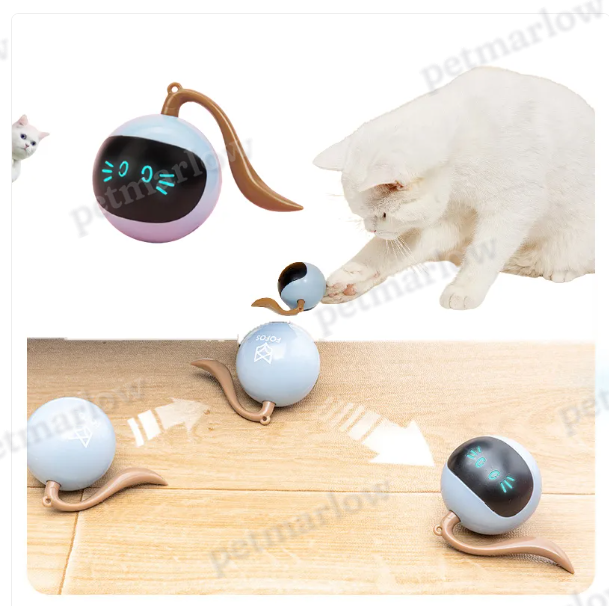 Interactive Cat Toy with LED Lights - Ball-Shaped Toy for Cats – view 3
