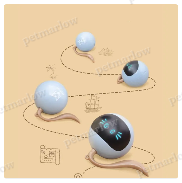 Interactive Cat Toy with LED Lights - Ball-Shaped Toy for Cats – view 6
