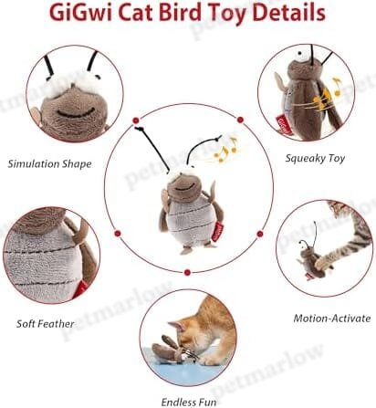 Interactive Cat Toys Electronic Motion Activated Bug Sound – view 3