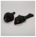 Interactive Cat Toys - Mouse Toy with Pull Cord – Black