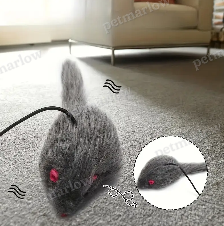 Interactive Cat Toys - Mouse Toy with Pull Cord – view 6