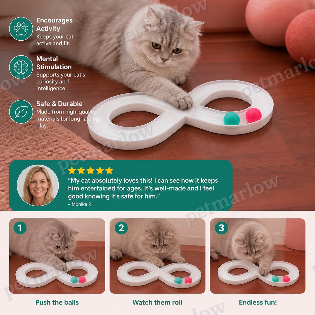 Interactive Cat Track Ball Toy – view 3