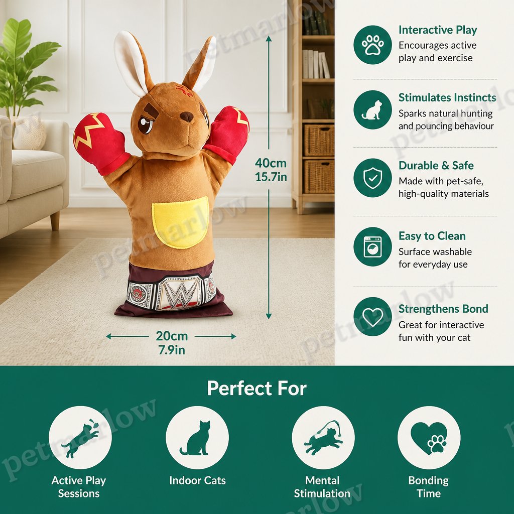 Interactive Kangaroo Boxing Hand Puppet Cat Toy – view 6