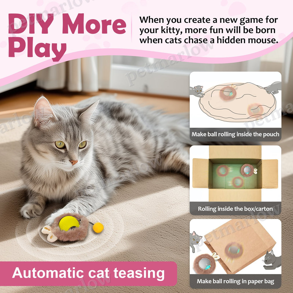 Interactive Motion Activated Cat and Dog Toy Ball – view 3