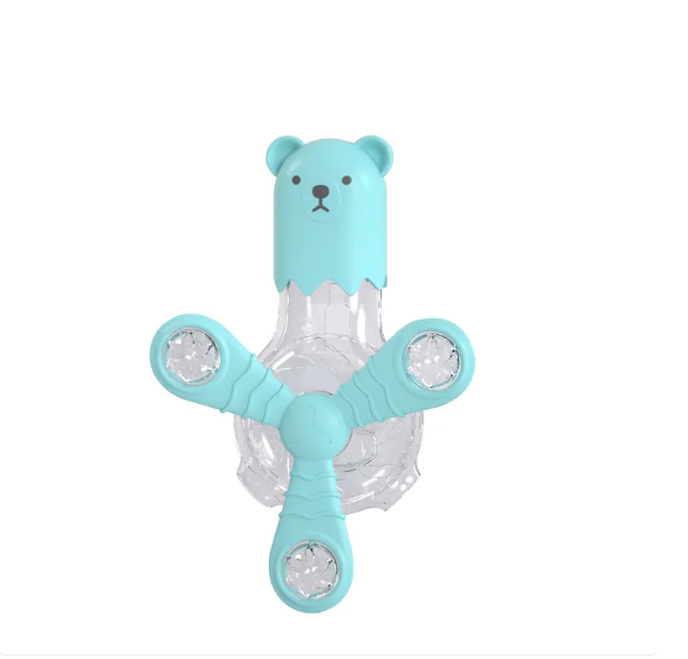 Interactive Pet Toys – Bear-Shaped Food Dispenser with Rotating Arms – Blue
