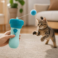 Interactive Pom-Pom Launcher Tod for Cats – Blue