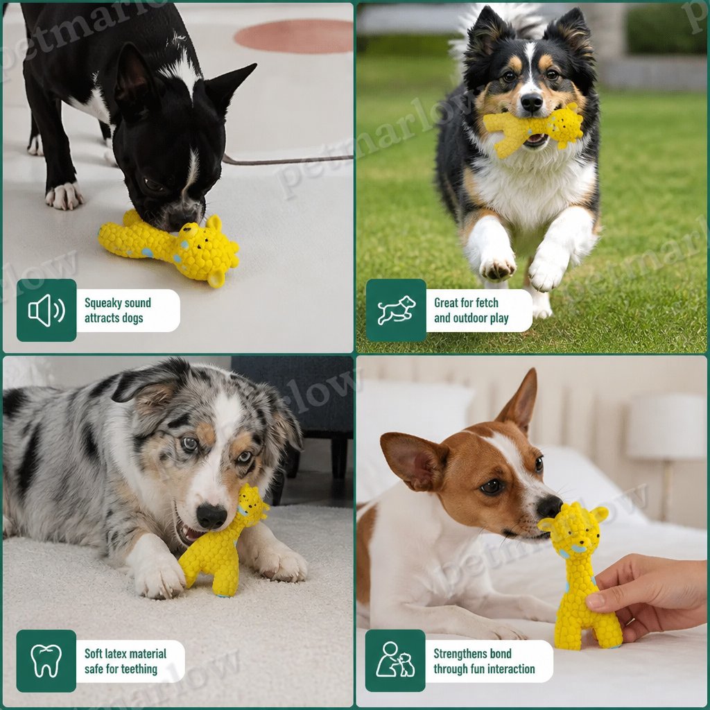 Interactive Squeaky Giraffe Toy for Dogs – view 6