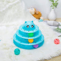 Interactive Tower Cat Toy – Blue