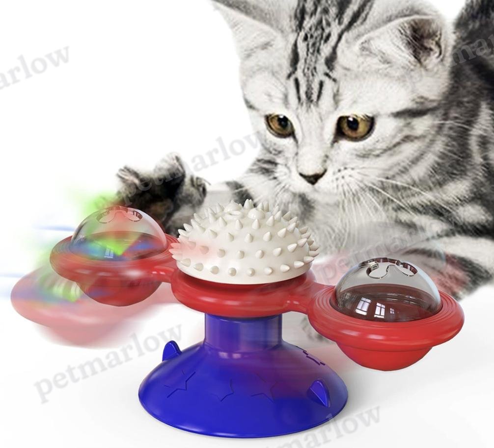 Interactive Windmill Cat Toy With LED Light Ball – view 5