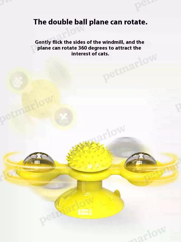 Interactive Windmill Cat Toy With LED Light Ball – view 6