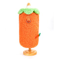 Korean Style Lotus Leaf Lace Warm Pet Clothes – Orange / XS
