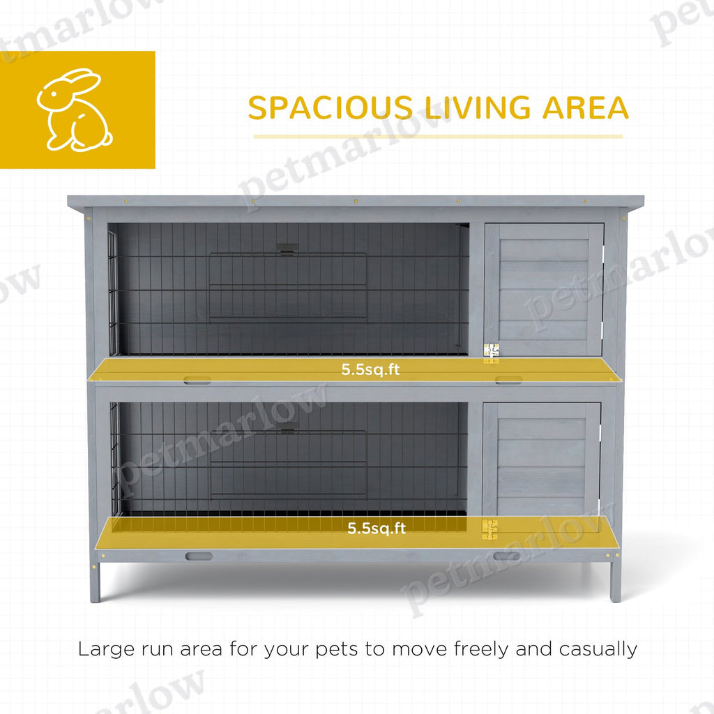 Large 2-Story Rabbit Hutch with Easy Access Doors – view 3