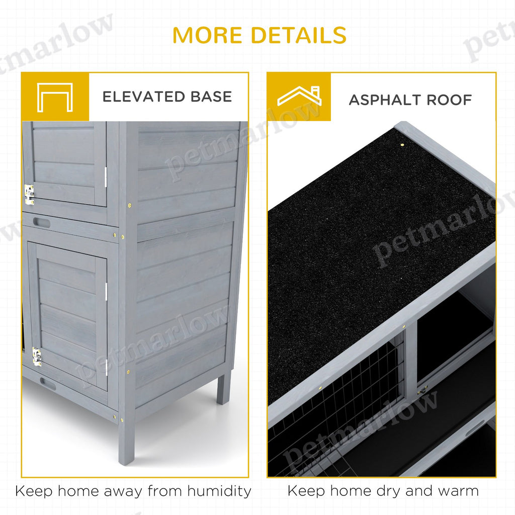 Large 2-Story Rabbit Hutch with Easy Access Doors – view 4